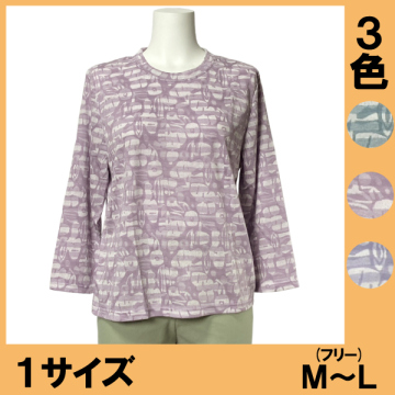 No.3633 ジャガード柄長袖Tシャツ