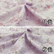 No.6156 ジャガード花柄七分袖前開ポロシャツ
